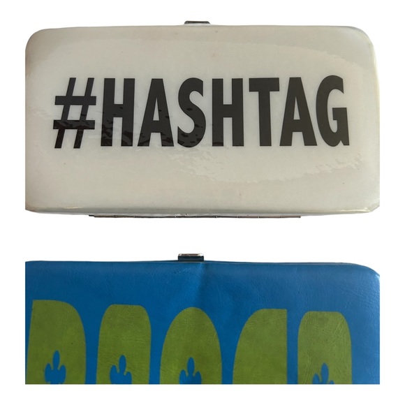 Hashtag wallet and Peace wallet set of 2 - Picture 3 of 6